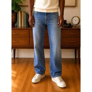 GAP 1969 Mens Size 40W 27L Straight Leg Jeans Mid Wash Dadcore Normcore